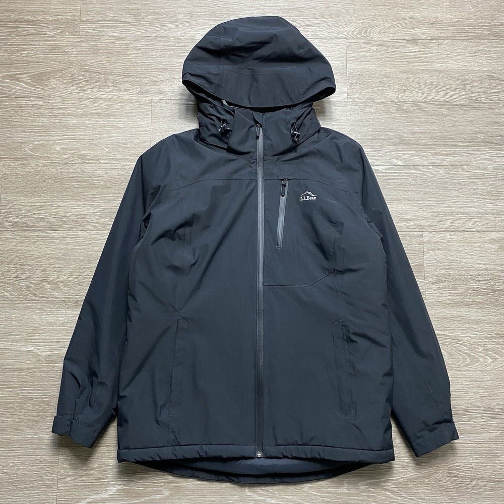 L.L. BEAN Thermore Winter Jacket Women's M Black Outdoors Nylon Puffer Lined